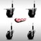 Service Caster 3.5'' SS Phenolic Swivel 3/4'' Expand Stem Caster Set 2 Total Lock Brakes, 4PK SCC-SSEXTTL20S3514-PHS-2-S-2-34 - alternate 5